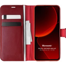 Microsonic Xiaomi Mi 13T Kılıf Delux Leather Wallet Kırmızı