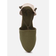 Su Espadril Molly Haki Kadın Dolgu Topuklu Espadril