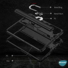 Microsonic Samsung Galaxy Z Fold 5 Kılıf Military Ring Holder Siyah