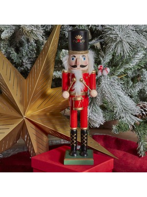 Karaca Home New Year Yılbaşı Nutcracker With Drums 36 cm