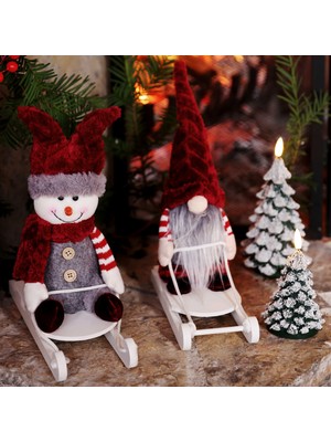 Karaca Home New Year Yılbaşı Velvet Snowman With Slide