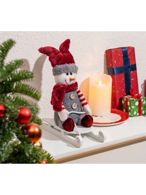 Karaca Home New Year Yılbaşı Velvet Snowman With Slide