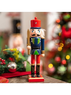 Karaca Home New Year Yılbaşı Nutcracker With Red Hat 25 cm