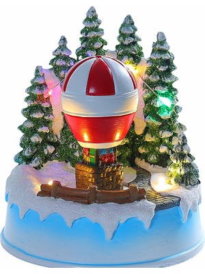 Karaca Home New Year Yılbaşı LED Işıklı Noel Köyü 13X13X15 cm