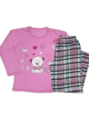 Benden Giy Kız Çocuk Pamuklu Uzun Kol Altı Uzun Kışlık Pijama Takımı