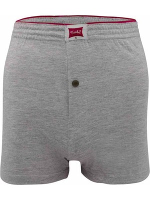 Tutku Penye Düz Boxer 117 6 Lı Paket Gri
