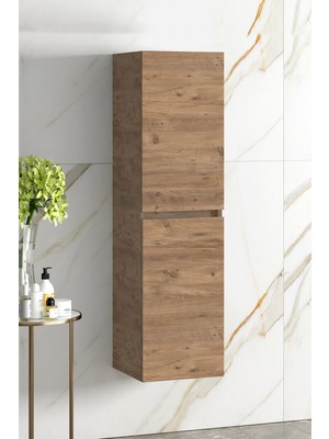 Özceden Yıldız 35*130 cm Atlantik Çam Mdf Asma Banyo Boy Dolabı