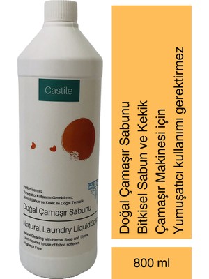 Castile Doğal Çamaşır Sabunu 800 ml