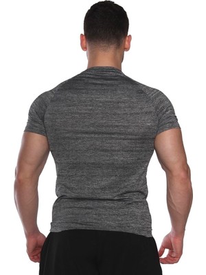 Musclecloth Pro Stretch Kısa Kollu T-Shirt Füme