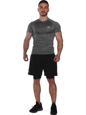 Musclecloth Pro Stretch Kısa Kollu T-Shirt Füme