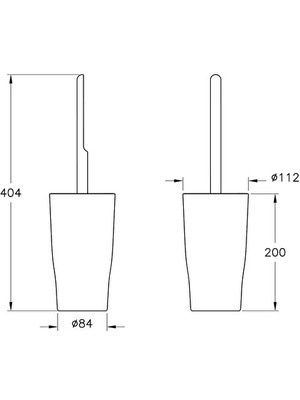 Vitra Eternity A4432239 Tuvalet Fırçası, Siyah