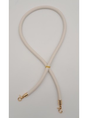 Angel Çanta Aksesuar Suni Deri Kordon Çanta Sapı Bej Renk Light Gold Metalli