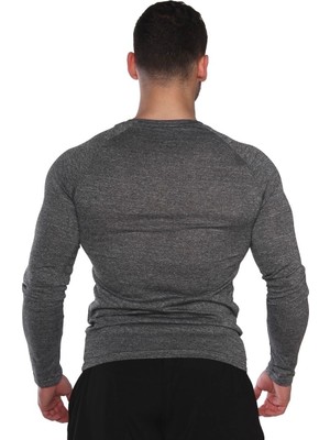 Musclecloth Pro Stretch Uzun Kollu T-Shirt Füme