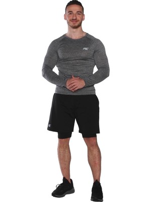 Musclecloth Pro Stretch Uzun Kollu T-Shirt Füme