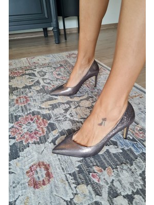 Topukla 036 468 Topukla Kadın Sivri Burun 8 cm Topuklu Klasik Stiletto