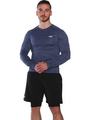 Musclecloth Pro Stretch Uzun Kollu T-Shirt Lacivert