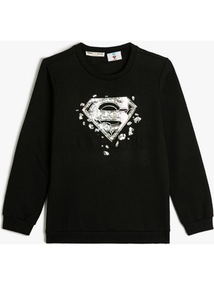 Koton Superman Kapşonlu Sweatshirt Lisanslı Baskılı