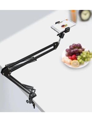 Smayling Telefon Tripodu 360 Derece Ayarlanabilir Masaüstü Süspansiyonlu Üst Çekim Youtuber yayıncı standı
