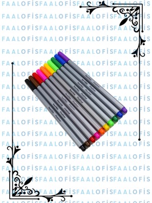 Smart Kids Fineliner Keçeli Kalem 10 Renk Kaliteli Malzeme Ince Uç