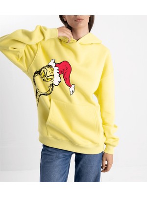 Pull The Hood Unisex Oversize Grinch Kapüşonlu Sweatshirt