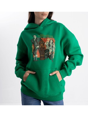 Pull The Hood Unisex Oversize The Munsters Kapüşonlu Sweatshirt