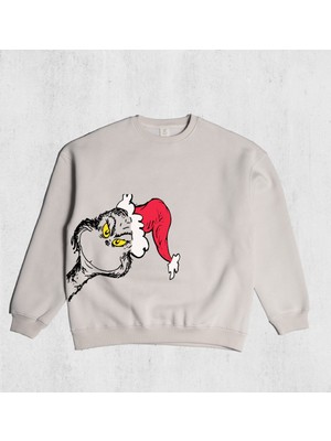 Pull The Hood Unisex Oversize Grinch Sweatshirt