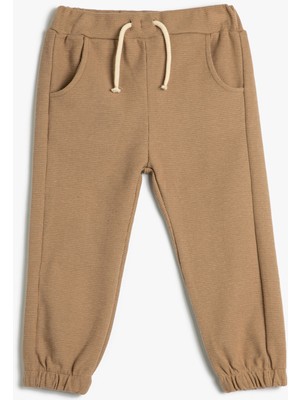 Koton Basic Jogger Eşofman Altı Cepli Beli Bağlamalı Pamuklu