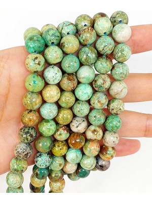 Yaşam Tohumu Turkuaz Taşı Dizi 8mm (Peru)