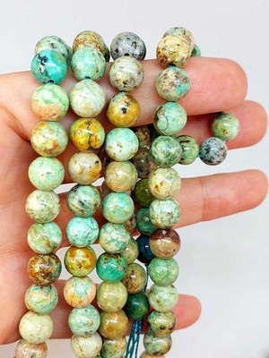 Yaşam Tohumu Turkuaz Taşı Dizi 9.5mm (Peru)