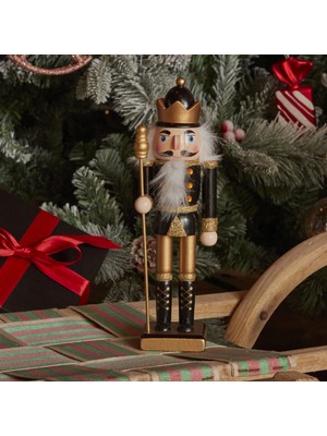 Karaca Home New Year Yılbaşı Nutcracker With Gold Hat 25 cm