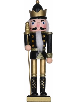 Karaca Home New Year Yılbaşı Nutcracker With Gold Hat 25 cm