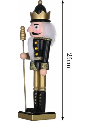 Karaca Home New Year Yılbaşı Nutcracker With Gold Hat 25 cm