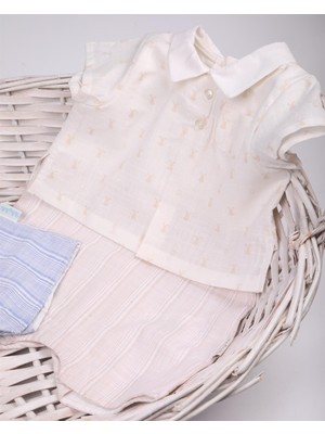 Mia Bambim Tavşan Desenli Bebek Şortlu Tulum