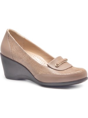 Gedikpaşalı Nsh 310 Vizon Kadın Comfort Ayakkabı Comfort