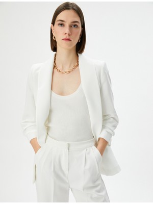 Koton Blazer Ceket Şal Yaka Cepli Regular Fit