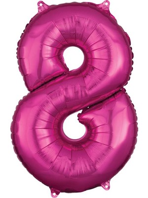 Rooyal Shop Pembe Rakam Folyo Balon 