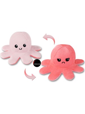 Top Rock Store Mod Değiştiren Iki Yüzlü Ahtapot Peluş 25 cm