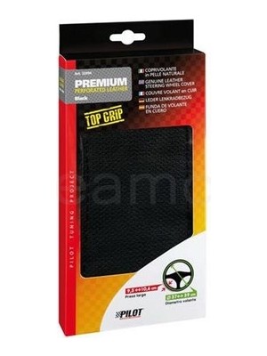 Lampa Pilot Premium Delikli Siyah Hakiki Deri Direksiyon Kılıfı 32994