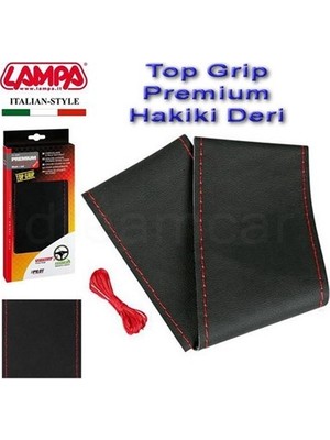 Lampa Pilot Premium Siyah Hakiki Deri Direksiyon Kılıfı 32991
