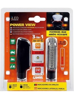 Lampa Power View 10 Led Arka Sinyal Üç Fonksiyon 90236