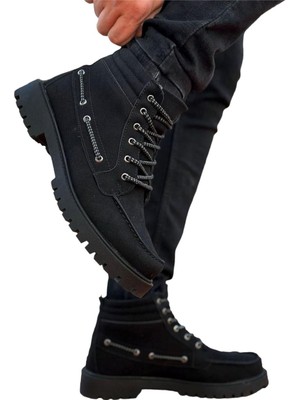 Liger Erkek Retro Klasik Bot SİYAH - FÜME