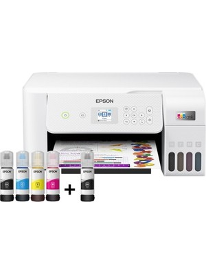 Epson L3266 Wi-Fi + Tarayıcı + Fotokopi Renkli Çok Fonksiyonlu Tanklı Mürekkep Püskürtmeli Yazıcı