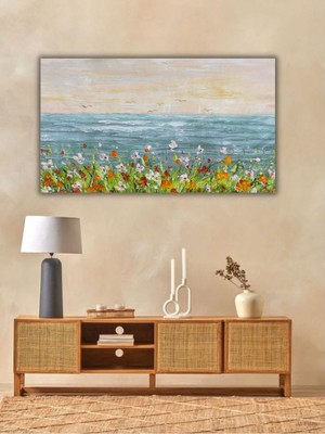 Home In Joy Yağlı Boya Tablo %100 El Yapımı 85CMX55CM Manzara Deniz