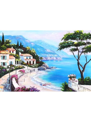 Home In Joy Yağlı Boya Tablo %100 El Yapımı 105CMX74CM Deniz Manzara