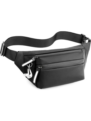 Zizi Erkek Bel Çantası Rahat Spor Omuz Çantası Açık Hava Bisiklet Crossbody Çantası (Yurt Dışından)