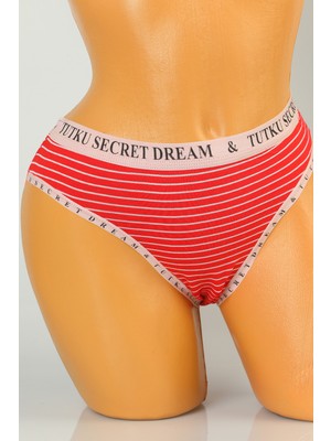 Julude Kırmızı Tutku Kadın Desenli Külot P-00004982