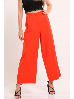 Julude Orange Kadın Rahat Bol Paça Pantolon P-00001642