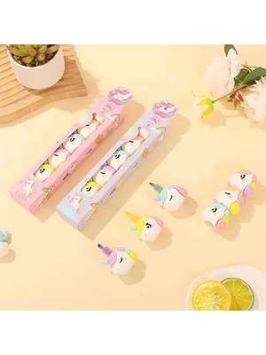 Halk Kitabevi One Meter Sunshine Highlighter Unicorn 6'lı Fosforlu Kalem Set Üst Üste