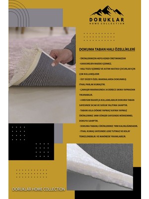 Doruklar Home Collection Kaymaz Taban Yıkanabilir Lazer Kesim Medusa Desenli Dot Taban Halı