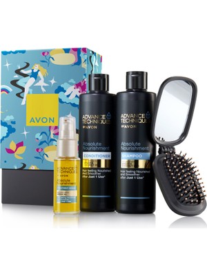 Avon Advance Techniques Argan Yağı Besleyici Saç Bakım Seti Kadınlar İçin Hediye Kutusu